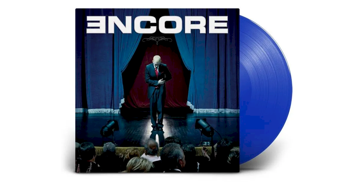 Eminem relança 'Encore' em edição de 20 anos em vinil duplo azul Eminem relança 'Encore' em edição de 20 anos em vinil duplo azul